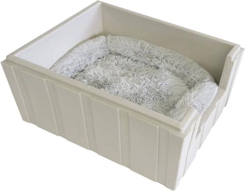 Show full view: Dog Palace Deluxe Calming Dog Bed, Light Grey, Small slide 4 of 6