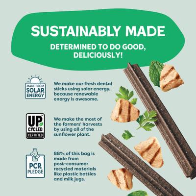 Show full view: Shameless Pets Dental Sticks Chicken & Mint Dog Treats, 8 count slide 8 of 10