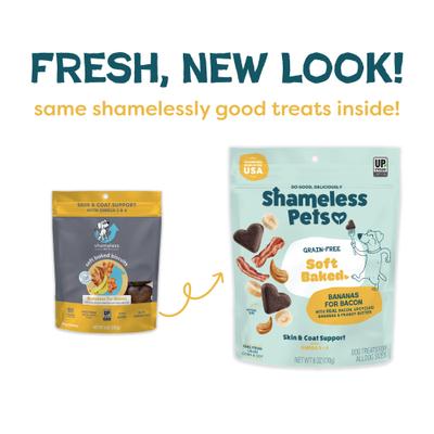 Show full view: Shameless Pets Bacon, Banana, & Peanut Butter Soft Baked Dog Treats, 6-oz bag slide 3 of 11