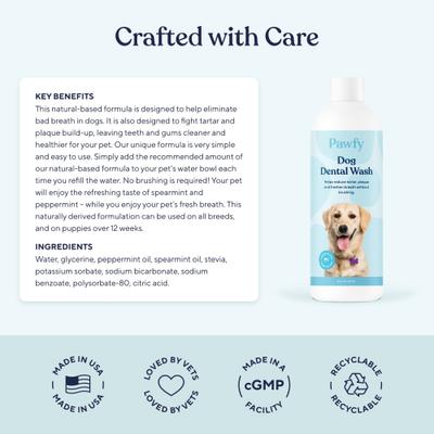 Show full view: Pawfy Dog Dental Wash, 8-fl oz bottle slide 5 of 9