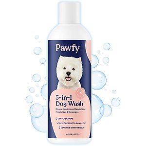 Pawfy 5-in-1 Coconut & Aloe Vera Dog Shampoo, 16-fl oz bottle
