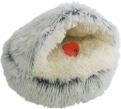 Dog Palace Nursery Anti-Anxiety Covered Dog & Cat Bed, Light Grey