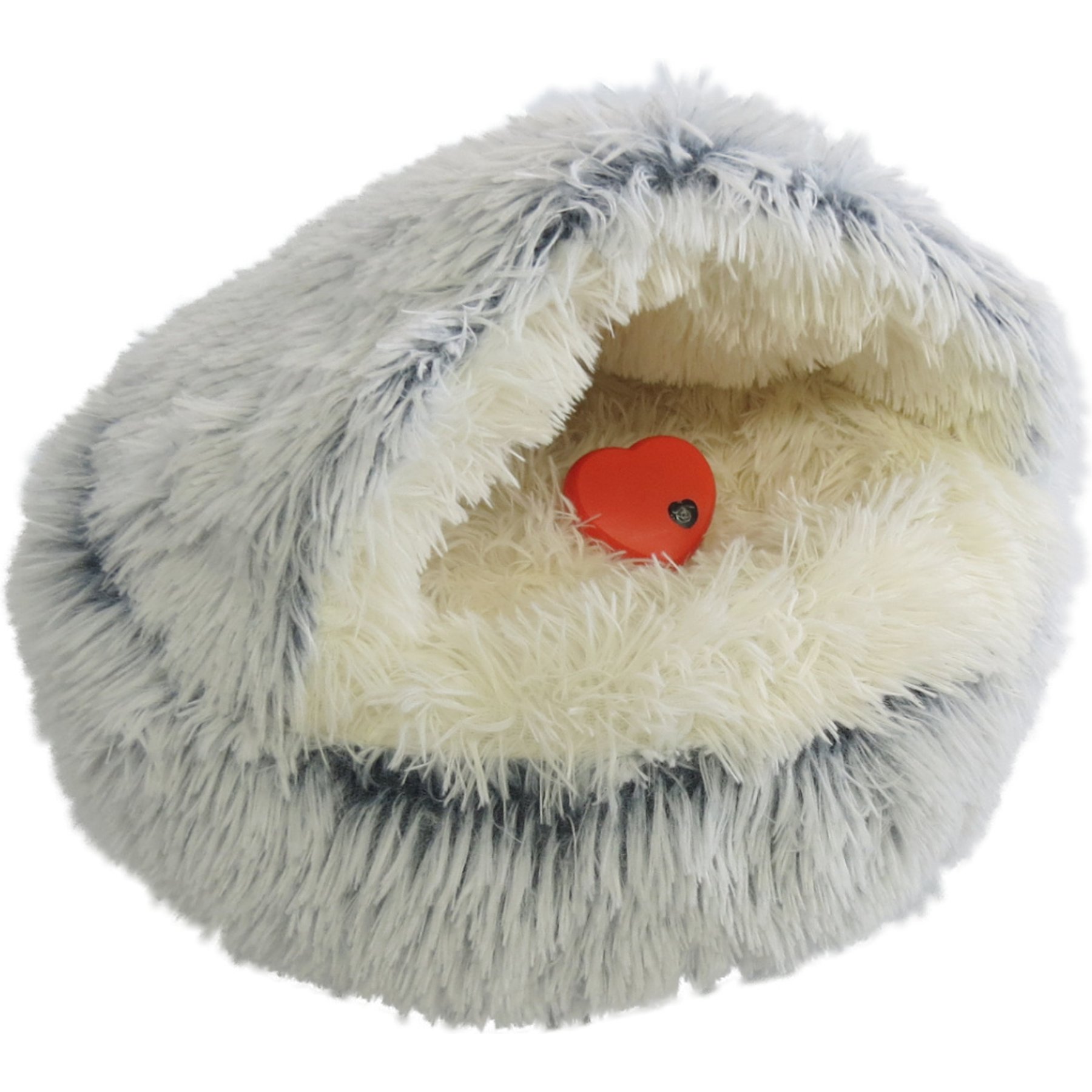 Dog Palace Nursery Anti-Anxiety Covered Dog & Cat Bed, Light Grey