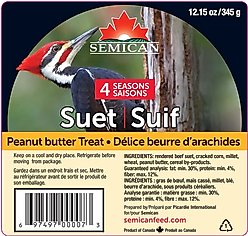 Semican Peanut Butter Suet Wild Bird Treat, 12.15-oz cake