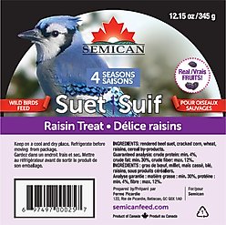 Semican Raisin Suet Wild Bird Treat, 12.15-oz cake