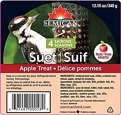 Semican Apple Suet Wild Bird Treat, 12.15-oz cake
