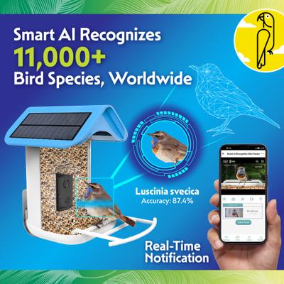 Show full view: Caitec Featherland Paradise Smart AI Recognition House Hopper Bird Feeder slide 4 of 10