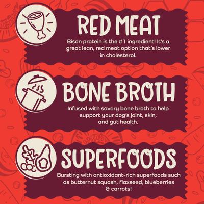 Show full view: Earthborn Holistic Earthbites Bison Flavored Grain-Free Soft & Chewy Dog Treats, 7-oz bag slide 4 of 8