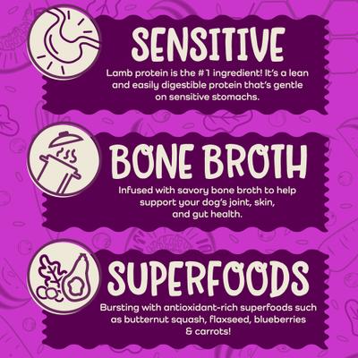 Show full view: Earthborn Holistic Earthbites Lamb Flavored Grain-Free Soft & Chewy Dog Treats, 7-oz bag slide 4 of 7