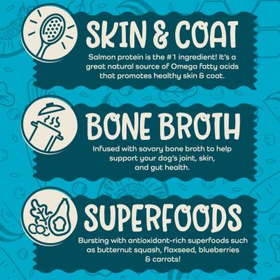 Show full view: Earthborn Holistic Earthbites Salmon Flavored Grain-Free Soft & Chewy Dog Treats, 7-oz bag slide 4 of 6