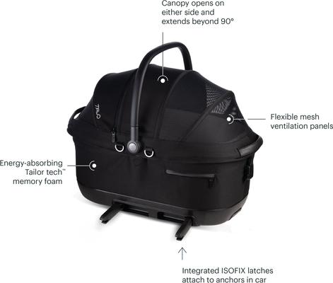 Show full view: Tavo Pets Maeve iso Dog & Cat Car Seat, Onyx, iso6x slide 5 of 11