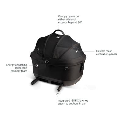 Show full view: Tavo Pets Maeve iso Travel System Dog & Cat Car Seat, Onyx, iso5x slide 3 of 9