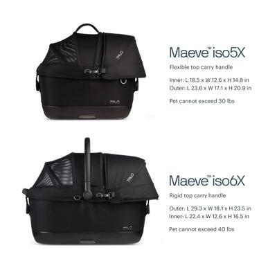 Show full view: Tavo Pets Maeve iso Travel System Dog & Cat Car Seat, Onyx, iso5x slide 5 of 9