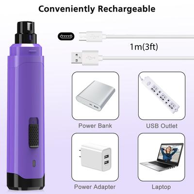 Show full view: PATPET Steel Grit Dog & Cat Nail Grinder, Purple slide 6 of 7