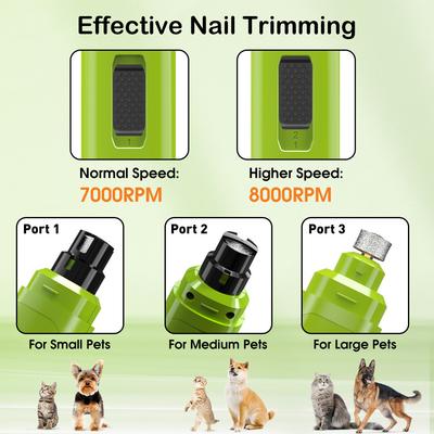 Show full view: PATPET Steel Grit Dog & Cat Nail Grinder, Green slide 3 of 7
