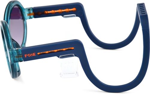 Show full view: POSE PETS Solid Dog Sunglasses, Transparent Blue/Solid Blue, Small slide 4 of 9