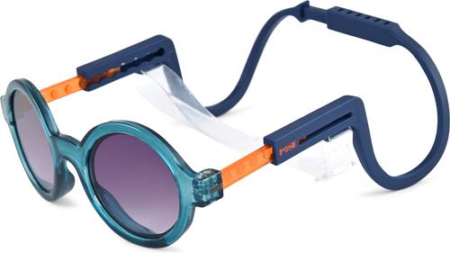 Show full view: POSE PETS Solid Dog Sunglasses, Transparent Blue/Solid Blue, Small slide 6 of 9