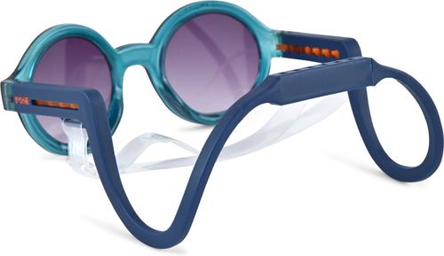 Show full view: POSE PETS Solid Dog Sunglasses, Transparent Blue/Solid Blue, Small slide 5 of 9