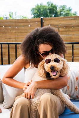 Show full view: POSE PETS Solid Dog Sunglasses, Cashmere, Medium slide 3 of 10