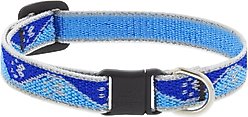 LupinePet Reflective Paws Breakaway Buckle Safety Cat Collar, Blue Paws