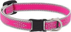 LupinePet Reflective Diamonds Breakaway Buckle Safety Cat Collar, Pink Diamond