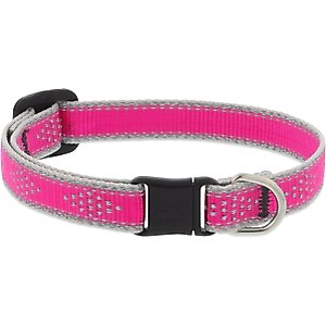 LupinePet Reflective Diamonds Breakaway Buckle Safety Cat Collar, Pink Diamond