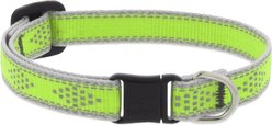 LupinePet Reflective Diamonds Breakaway Buckle Safety Cat Collar, Green Diamond