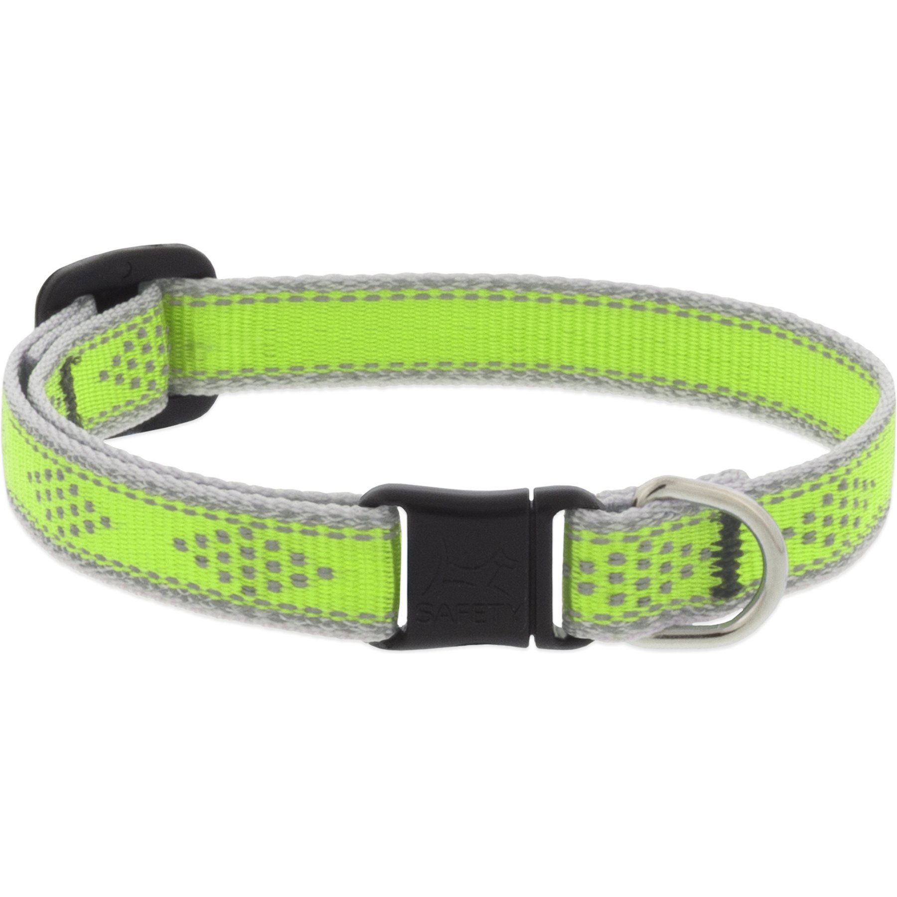 LupinePet Reflective Breakaway Buckle Safety Cat Collar, Green Diamond