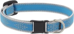 LupinePet Reflective Diamonds Breakaway Buckle Safety Cat Collar, Blue Diamond
