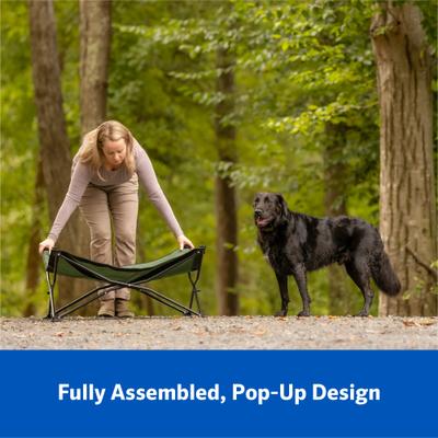 Show full view: Coolaroo On The Go Cooling Elevated Dog Bed, Everglade Green, Large slide 4 of 7