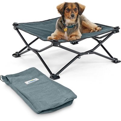 Coolaroo Coolaroo On The Go Cooling Elevated Dog Bed, Pacific Crest Blue, Small