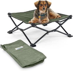 Coolaroo On The Go Cooling Elevated Dog Bed, Everglade Green, Small