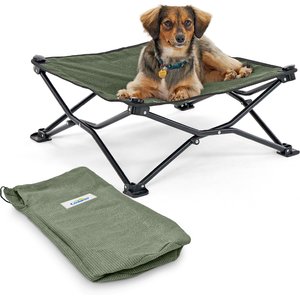 Coolaroo On The Go Cooling Elevated Dog Bed, Everglade Green, Small