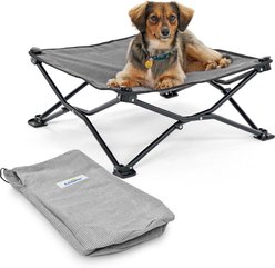 Coolaroo On The Go Cooling Elevated Dog Bed, Glacier Grey, Small