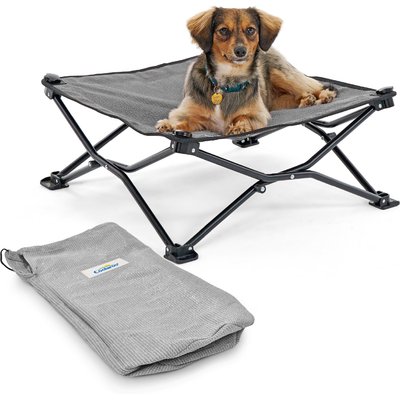 Coolaroo Coolaroo On The Go Cooling Elevated Dog Bed, Glacier Grey, Small