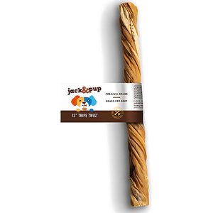 Jack & Pup Tripe Twist 12-in Dog Chew