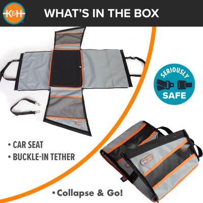 Show full view: K&H Pet Products Buckle n' Go Dog & Cat Car Seat, Gray, Large slide 8 of 12