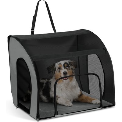 K&H Pet Products K&H Pet Products Travel Safety Pet Carrier, Gray/Black, Large