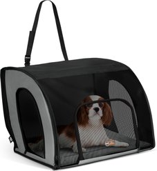 K&H Pet Products Travel Safety Pet Carrier, Gray/Black, Medium