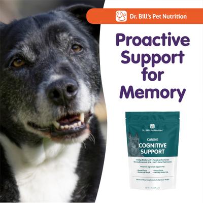 Show full view: Dr. Bill's Pet Nutrition Canine Cognitive Support Brain & Nervous System Senior Dog Supplement Powder, 180-gm pouch slide 10 of 12