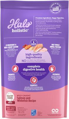 Show full view: Halo Holistic Wild-Caught Salmon & Whitefish Recipe Dry Cat Food, 6-lb bag slide 3 of 12