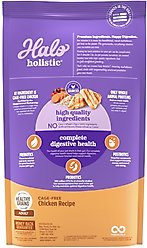 Halo Holistic Cage-free Chicken Recipe Complete Digestive Health Adult Dry Cat Food, 3-lb bag slide 2 of 9