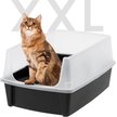 Show in main carousel: IRIS Open Top Cat Litter Box with Scatter Shield, XX-Large, Black slide 1 of 10