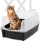 Show in main carousel: IRIS Open Top Cat Litter Box with Scatter Shield, XX-Large, Black slide 1 of 10