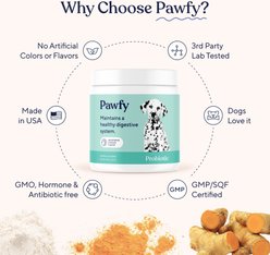 Pawfy Probiotic Chicken Flavor Chews Dog Supplement, 30 count slide 2 of 7