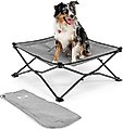 Coolaroo On The Go Cooling Elevated Dog Bed, Glacier Grey, Medium