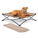 Coolaroo On The Go Cooling Elevated Dog Bed, Great Sandy Beige, Large