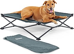 Coolaroo On The Go Cooling Elevated Dog Bed, Pacific Crest Blue, Large