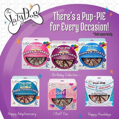 Show full view: The Lazy Dog Cookie Co. Happy Birthday Pup-PIE Dog Treat, Unisex slide 9 of 10
