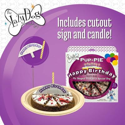 Show full view: The Lazy Dog Cookie Co. Happy Birthday Pup-PIE Dog Treat, Unisex slide 6 of 10